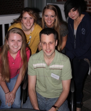 Biology faculty member Justin Anderson with Research Assistants