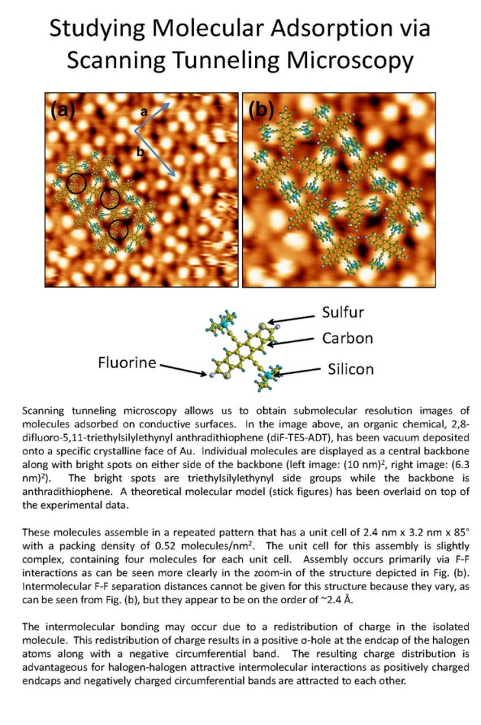 Studying Molecular Adsorption via Scanning Tunneling Microscopy