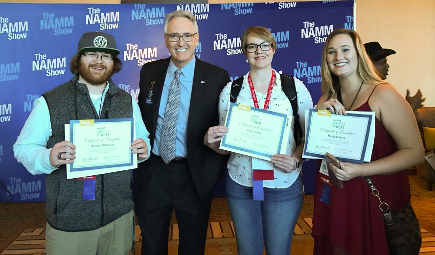 NAMM President's Innovation award winners with NAMM President Joe Lamond