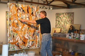 Paul Frets in his studio