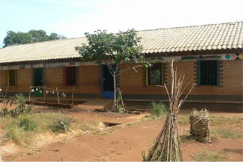 Rural school block building M’bangombe Primary School.