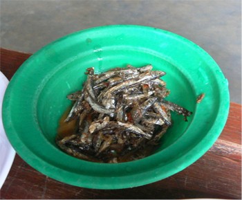 Usipa (dried fish) from Lake Malawi a great source of protein and calcium in the Malawian diet