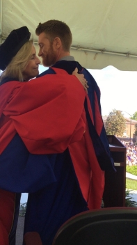 Commencement Speaker Marty Smith '98 and President Kyle.