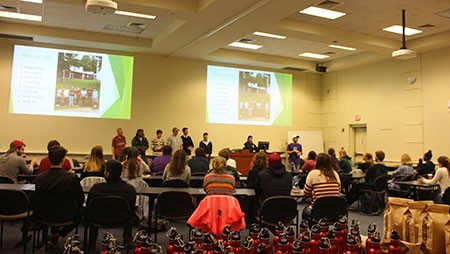 Radford University’s Student Sustainability Leadership Team hosted a forum Dec. 5 to provide students an opportunity to share their visions and ideas for improving campus sustainability.