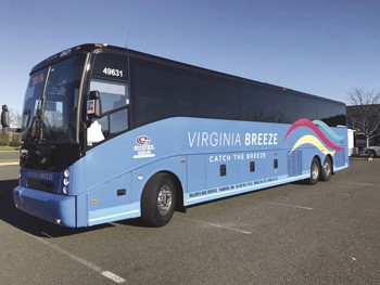 Image of the Virginia Breeze bus.