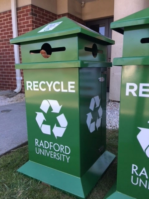 Radford University has modified campus recycling guidelines for the 2018-19 academic year.