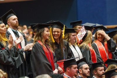 Students celebrate graduation at the 2018 Winter Commencement Ceremonies.