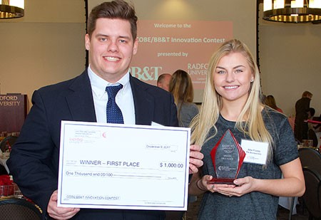 Radford University’s College of Business in Economics (COBE) held on Dec. 9 the finale to its popular business innovation competition. There, judges heard final pitches and awarded the collaborative creations of a select group of university students.