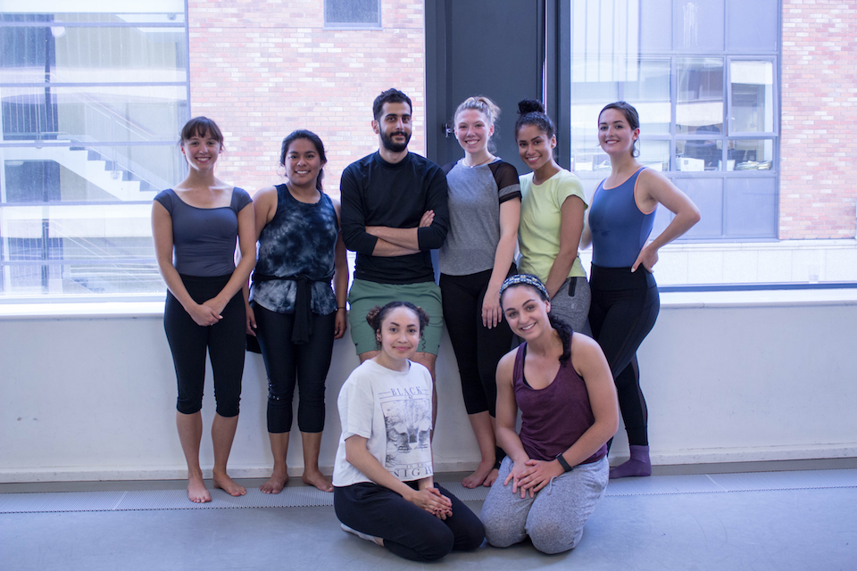 Dance students after taking a class with Ali Chahrour