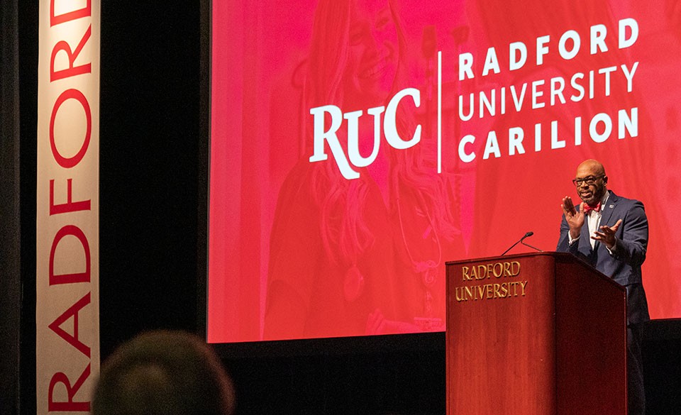 President Brian O. Hemphill, Ph.D. briefed the Radford University community on Oct. 25, 2019 in his annual State of University Address. 