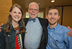 Mark Shanley with students at his retirement reception