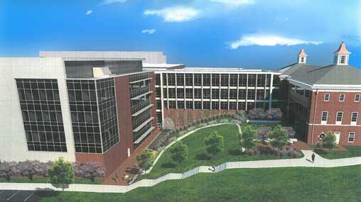 Architectural rendering of the new CHBS building