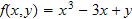 $f(x,y)=x^{3}-3x+y$