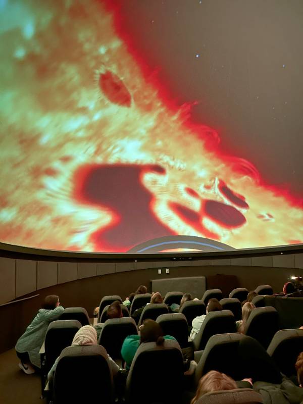 Planetarium audience viewing a show
