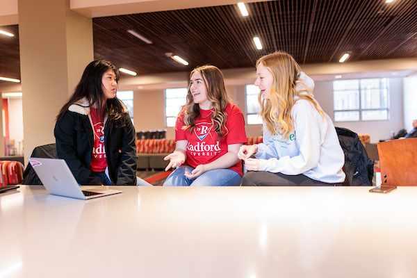 Students in Radford gear