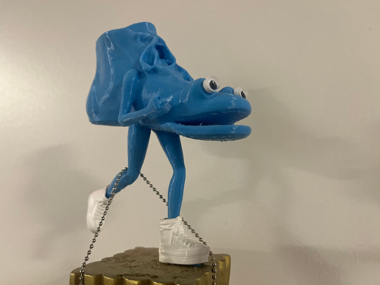3D-printed trophy top of a running shoe