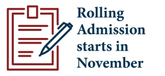 Rolling Admissions starts in November