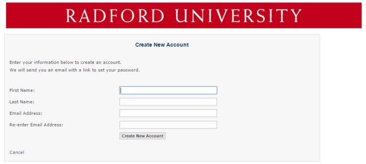 Create Account Page