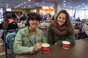 Students take a break at the "Bonnie" student union