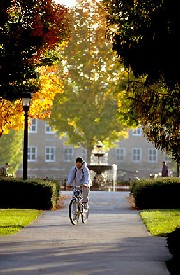 Bicycler on Radford Campus