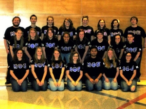 Members of a music student organization at Radford University. 