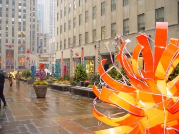 Gillespie's 'Color, Light and Motion' installation at Rockefeller Center in New York City, 2003.