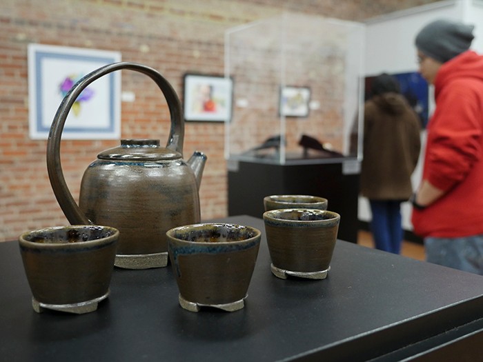 pottery on display at art juried art show