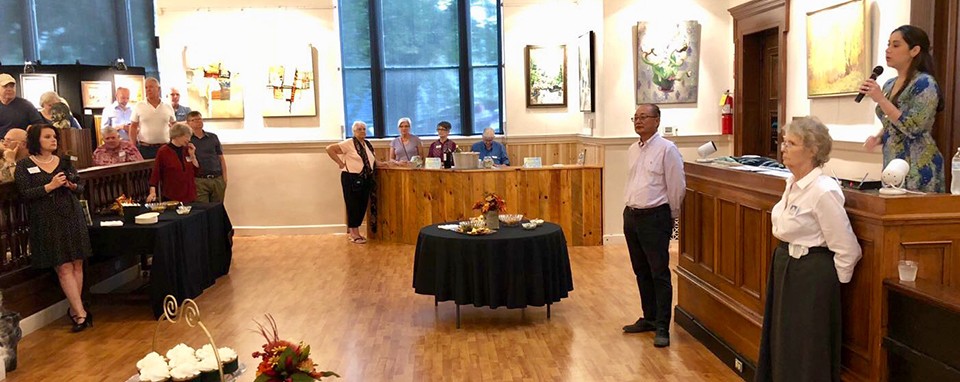 Professor Feng at the 2018 National Juried Show in Blue Ridge, Georgia
