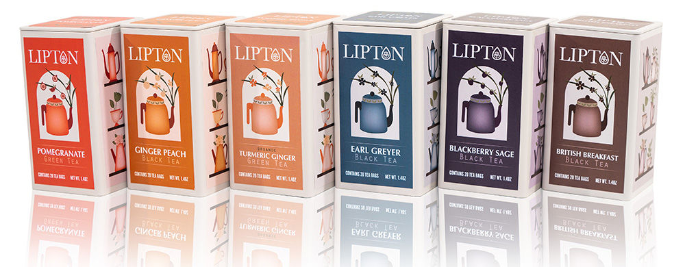 Emily Woods' rebranded Lipton Tea project earned a Silver Addy.