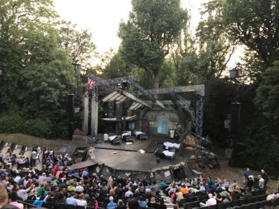 CVPA students attend an outdoor production of Peter Pan at Regent's Park in London. 