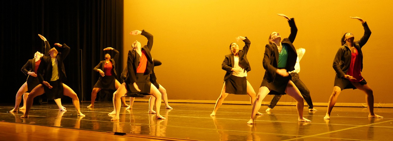 Student dancers perform during 2018 'Dancing on the Edge'