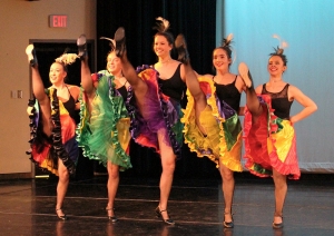 Members of Scruggs' dance group perform her capstone project to a live audience