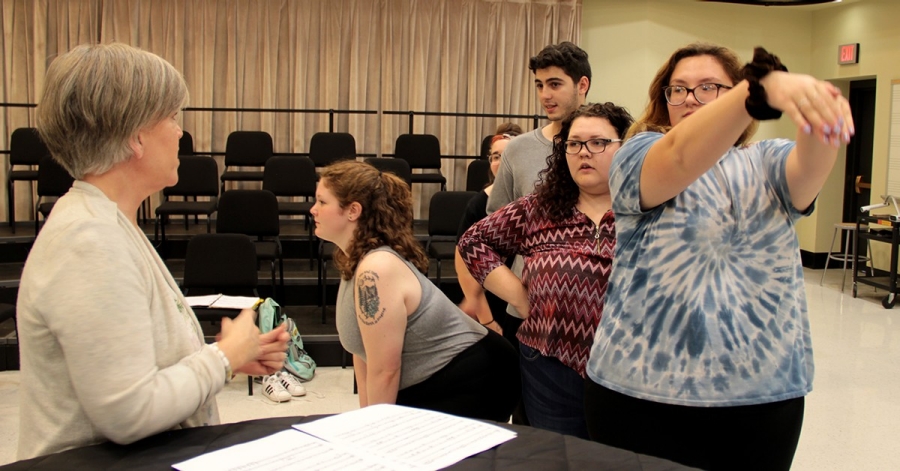 Opera Workshop students rehearse with their professor for "La Bonne Cuisine"