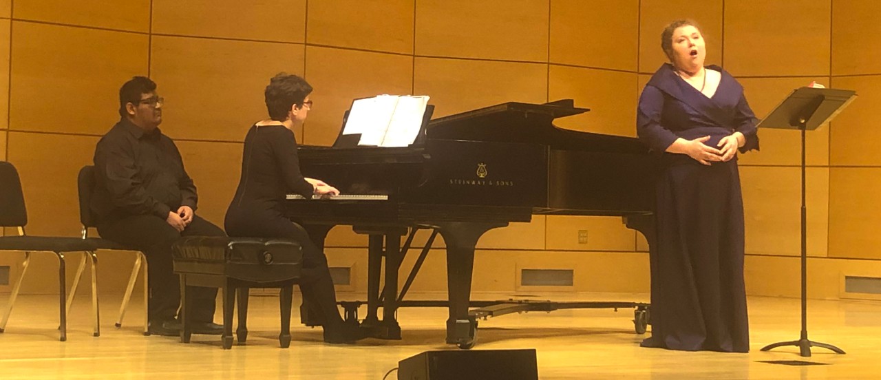 Marlayna Maynard is accompanied by pianist Cara Modisett
