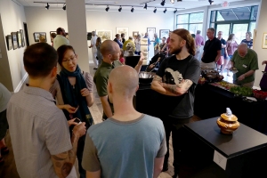 Attendees gather for the opening of the 2018 Radford City Fine Arts Show