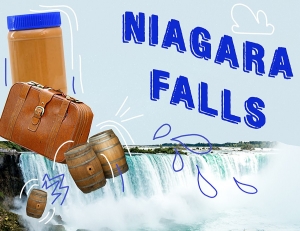a collage of Niagra Falls imagery