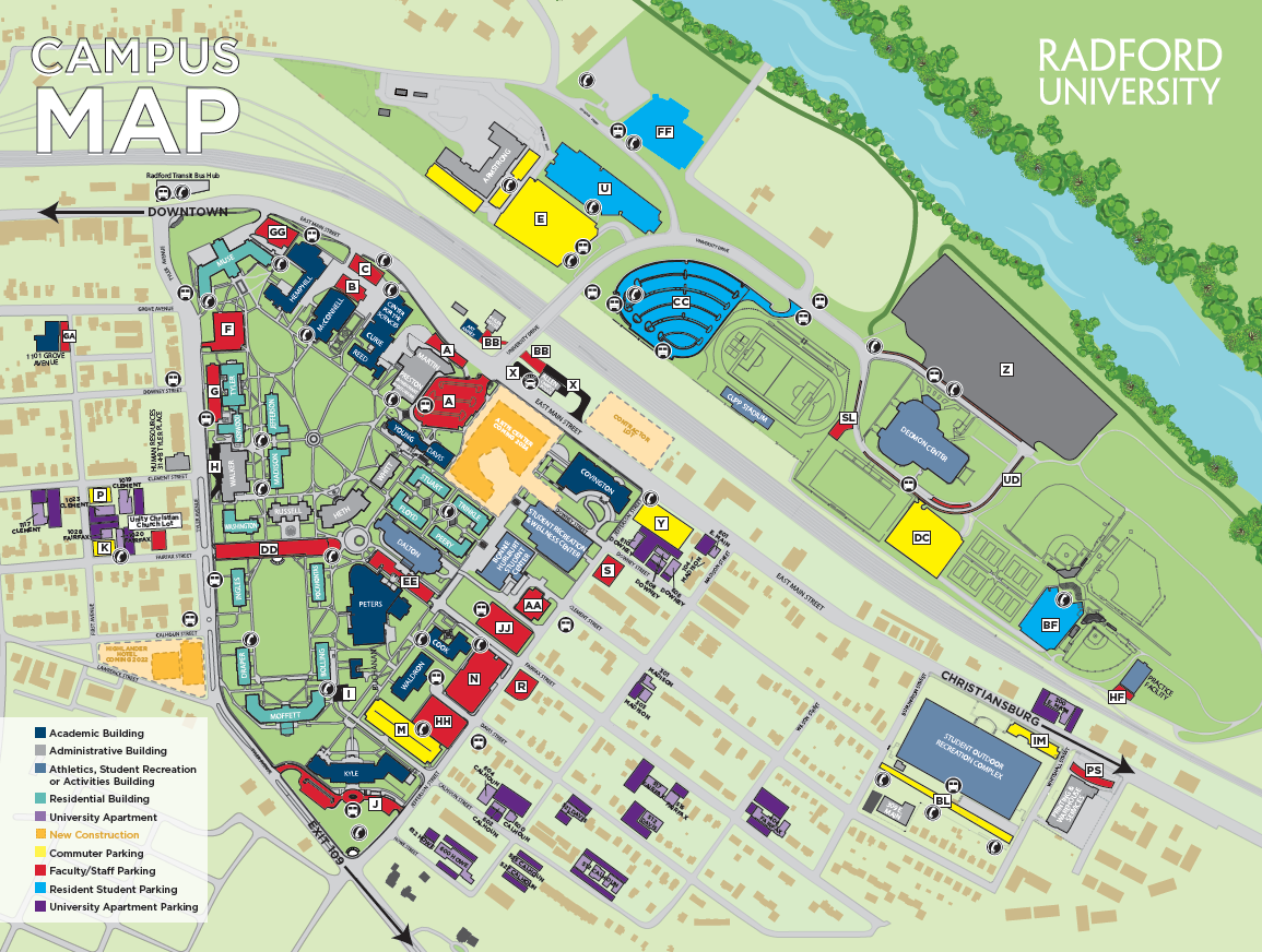 Radford University Campus Map Map Vectorcampus Map Sexiz Pix