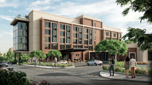 Hotel Rendering outside from Calhoun