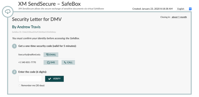 SendSecure_Access_SafeBox