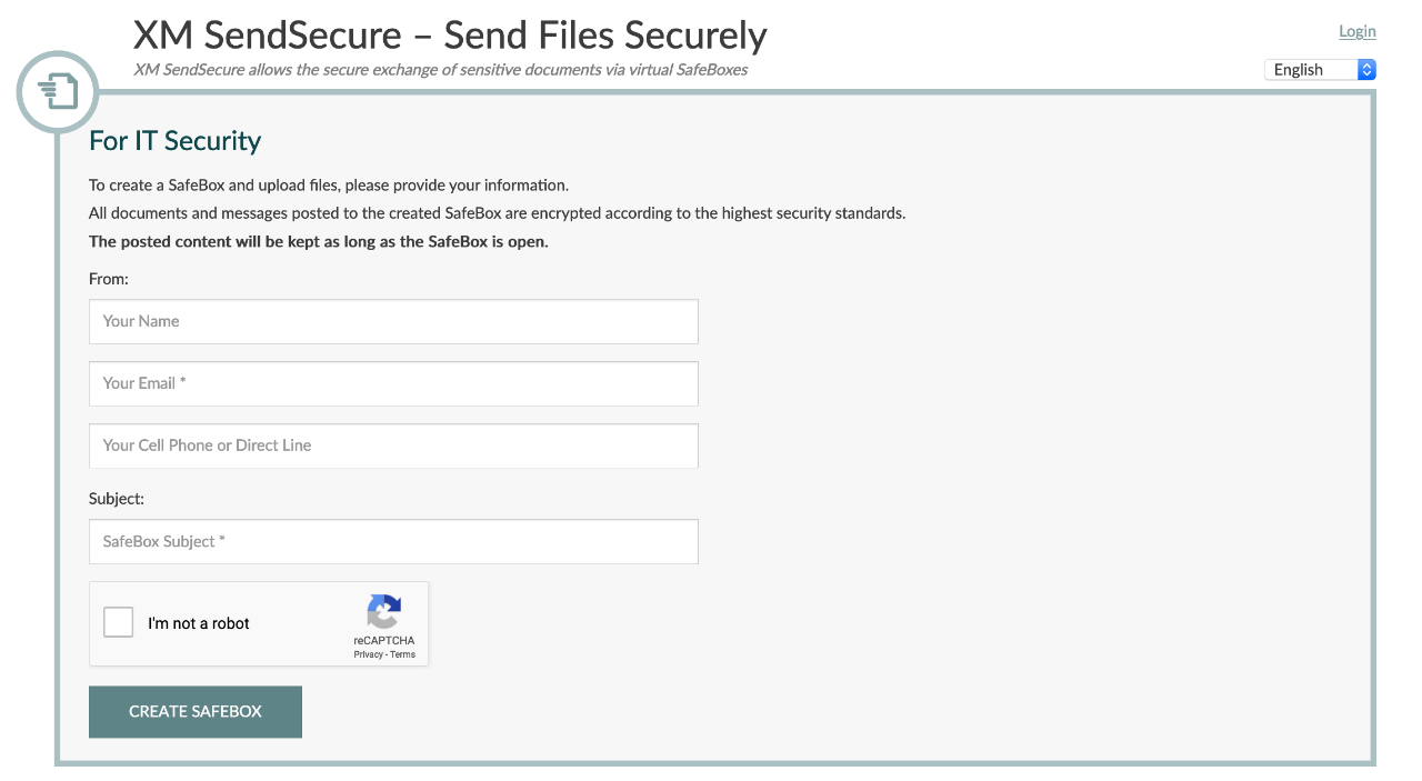 SendSecure_Enterprise_Create_SafeBox