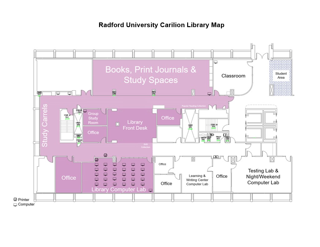 Map of the RUC Library