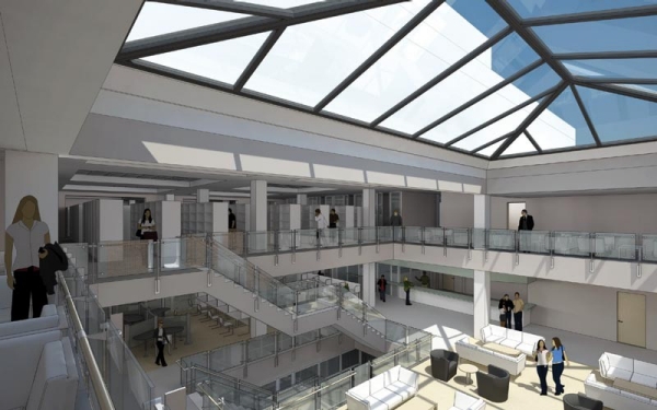 Proposed view of the fourth floor of McConnell Library