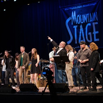 Adam Harris '05 with Mountain Stage