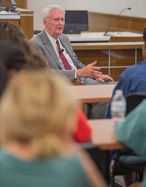 Radford University hosted James P. Jones, a U.S. District Court Judge for the Western District of Virginia, last September. 