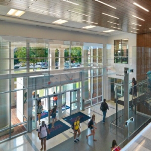 The interior of the Radford University College of Humanities and Behavioral Science building