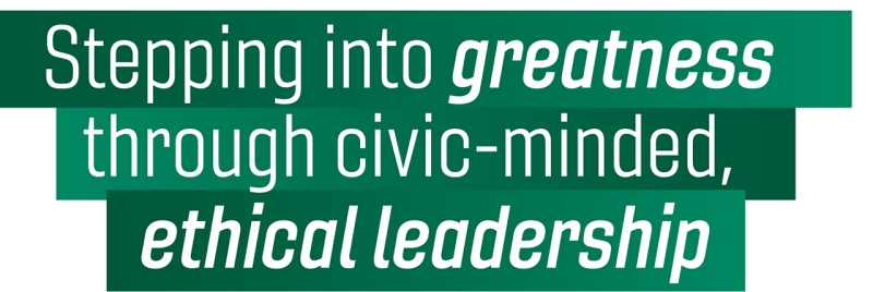 Stepping into greatness through civic-minded, ethical leadership - Cindy Chace '86