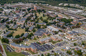aerial picture of the RU campus