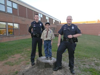 Lane Snow and RUPD officers