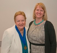 Heidi Dearstyne (right) and Associate Professor of Accounting Helen Roybark