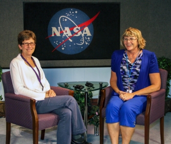 RU Master's Candidates on the set of NASA's Distancel Learning Network